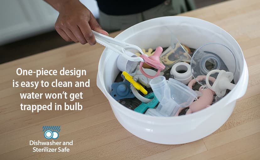 Dr. Brown's Happy Paci 100% Silicone Baby Pacifier, Contoured One-Piece Design, Light Pink/Pink/White, 0-6m, BPA-Free, 3-Pack