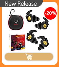 Motorcycle Ear Plugs for Wind Noise Reduction, Keep Comms Clear, Comfort Under Helmet & Prevent Hearing Damage, Noise Canceling 25 dB, Reusable Earplugs for Motorbike, Touring, Racing, Shooting