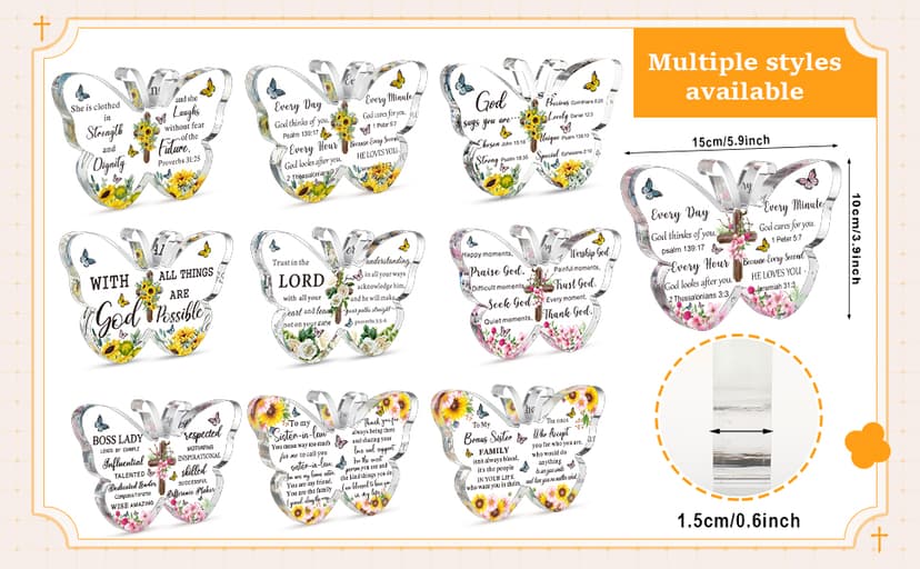 Barydat Sister-in-Law Gifts from Sister for Sister-in-Law Butterfly Friendship Birthday Gift Thank You Gifts for Sister Acrylic Decorative Signs Plaques (to My Sister)