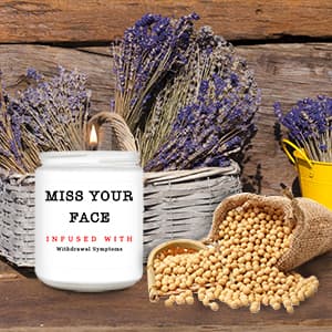 Homsolver Gifts for Women, Men, Friends, Sister, Bestie, Christmas Birthday Candles for Her Him, Unique Friendship Gift for Friend, Miss Your Face Scented Candle