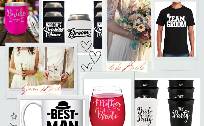 Veracco Groom's Drinking Team Can Coolie Holder Bachelor Party Wedding Favors Gift For Groomsmen Proposal (12, Wht Groom, Blk DT)