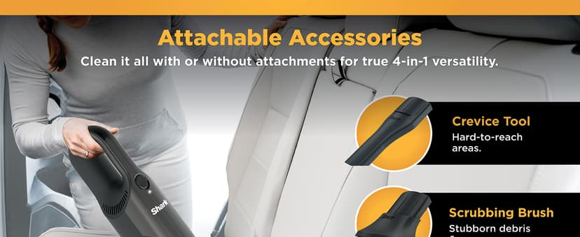 Shark UltraCyclone Pet Pro Plus Cordless Hand Vacuum, Powerful Suction, Handheld Vacuum for Car & Home, Pet Power Brush, Crevice Tool, Scrubbing Brush, XL Dust Cup, Black, CH951