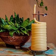 Candle by the Hour 48-Hour Horizontal Candle, Eco-friendly Natural Beeswax with Cotton Wick Color-Yellow