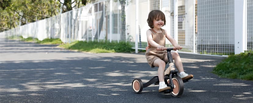 Toddler Trike with Push Handle Lets Parents Steer and Converts to Balance Bike, Fun Outdoor Toy for Boys and Girls, Khaki newyoo TR007 5-in-1 Tricycle for Toddlers 1-3, Toddler Bike, Birthday Gift B0CWLTLC2F