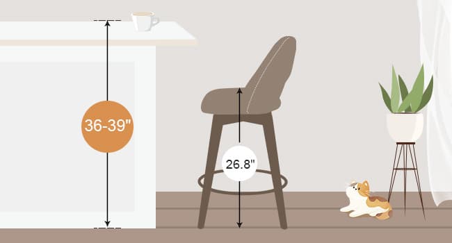 Zesthouse Swivel Farmhouse Bar Stools Set of 4, 26" Modern Counter Stools with Open Back & Natural Wood Legs, Upholstered Linen Fabric Counter Height Barstools, High Chairs for Island Kitchen, Green