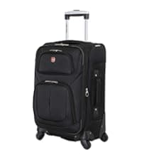 SwissGear Sion Softside Expandable Luggage – Large Checked Suitcase with 360 Degree Wheels & Retractable Handle – 29 Inch, Perfect for 7-9 Night Trips – Dark Gray