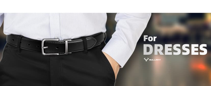 BULLIANT Men's Belt,Reversible Belt Adjustable For Gift Men 1.25”-Cut For Fit-2 Sides in 1 Belt(Not 2)