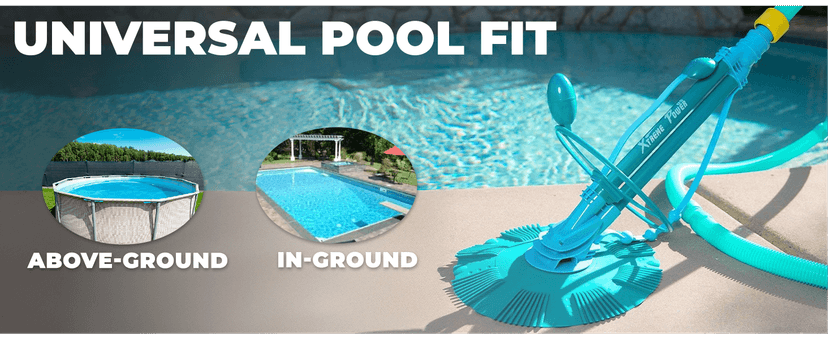 XtremepowerUS Premium Automatic Pool Cleaner Vacuum-Generic Pool Cleaner Sweep High Flow In-Ground Pool with Hose Set