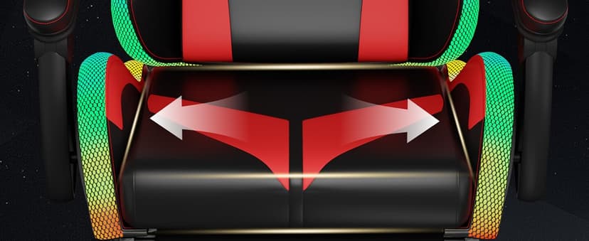 Gaming Chairs for Adults Tall and Kids,Lumbar Support,LED Lights,High Back Reclining Computer Chair with Headrest (Black+Blue)