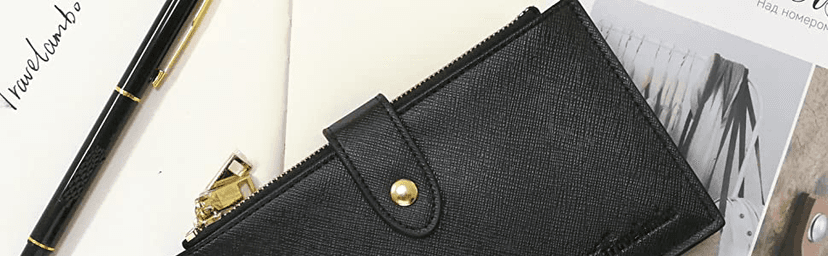 Travelambo RFID Wallet Women Large Size Bifold Multi Card Wallet Case with Zipper Pocke Credit Card Holder for Women