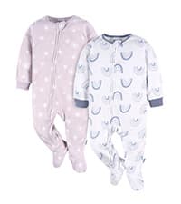 Gerber baby-girls 4 Pack Sleep N' Play Footie