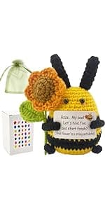 Coworker Leaving Gifts for Women Men, Going Away Gifts, Gift for Farewell Retirement Goodbye, Appreciation Gift for Leaving Coworker Friend Neighbor Teammate, Positive Bee with Card (Upgraded Version)