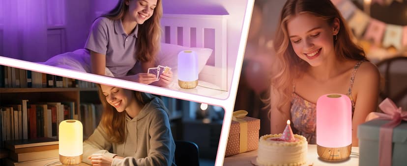 Long Distance Touch Lamp WiFi and Bluetooth Setup Relationship Best Friend Light Up Lamp Couple Gifts App Control (Set of 2)