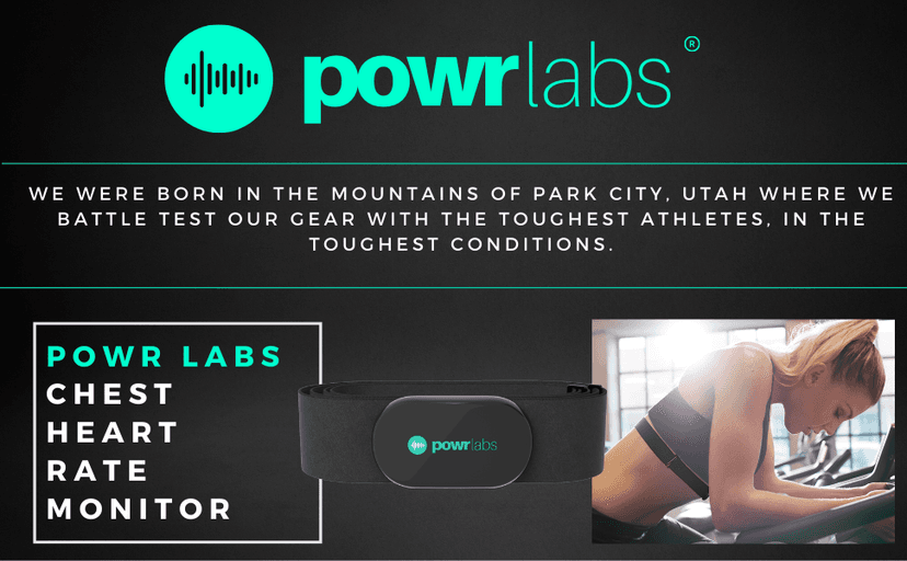 Powr Labs Bluetooth and ANT+ Heart Rate Monitor Chest Strap - All Day Comfort, Easy Connectivity - Compatible with Polar, Garmin, Peloton, Wahoo