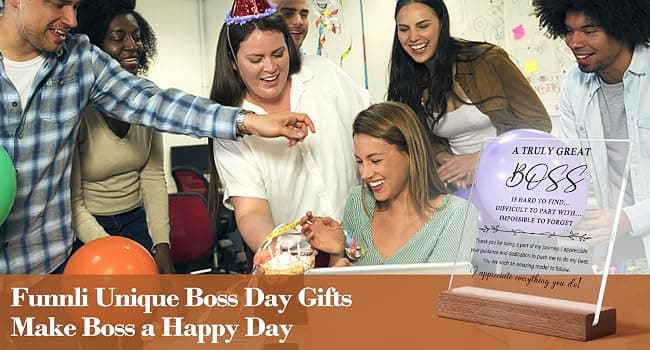 Best Birthday Thank You Retirement Farewell Gifts for Female Boss Leader, Boss Inspirational Gifts Appreciation Keepsake Funnli Boss Gifts for Women Men, Bosses Day Gifts for Boss Lady Plaque B0C6XJX64Z