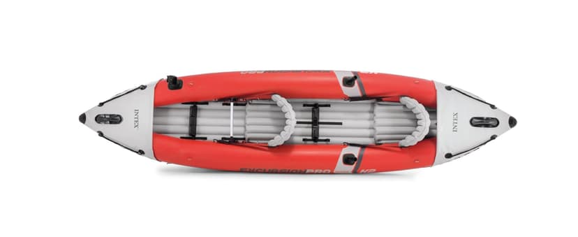 Intex 68309EP Excursion Pro K2 Inflatable Kayak Set: Includes Deluxe 86in Kayak Paddles and High-Output Pump – SuperTough PVC – Adjustable Bucket Seat – 2-Person – 400lb Weight Capacity