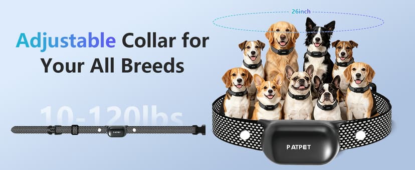 PATPET Shock Collar for Dogs - 4000FT Dog Training Collar with Remote, IPX7 Waterproof 4 Modes(Beep/Vibration/Shock/Safe) Dog Shock Collar, Rechargeable E-Collar for Small Medium Large Dogs(Dark Grey)