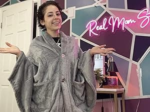 Fleece Poncho Blanket -Drape and Go No Sleeves- Lightweight Wrap Shawl -Wearable Blanket- Gift for Grandma and Mom