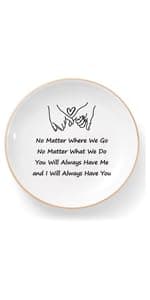 Best Friend Birthday Gifts for Women Ceramic Jewelry Dish, Long Distance Friendship Gifts for Women, Galentines Day Gifts for Friends Bestie Coworkers Classmates