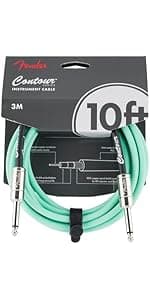 Fender Professional Series Instrument Cable, Guitar Cable 10 ft, Guitar Accessories, Stage Ready with Anti-Kinking Design, Black