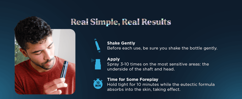 Promescent Desensitizing Delay Spray for Men Clinically Proven to Help You Last Longer in Bed - Better Maximized Sensation + Prolong Climax for Him, 2.6 ml