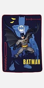 Batman Kids Bath/Pool/Beach Super Soft Cotton Terry Hooded Towel Wrap, 24" x 50", By Franco