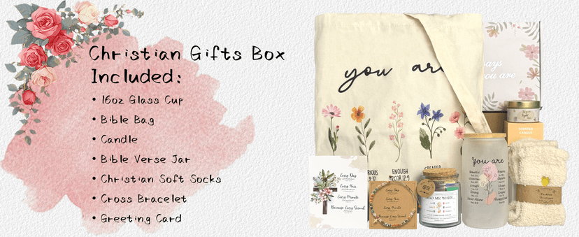 Christian Gifts for Women, Religious Gifts, Inspirational Gift for Women Birthday Unique Catholic Gifts set Bible Accessories Faith Based Gift Glass Cup