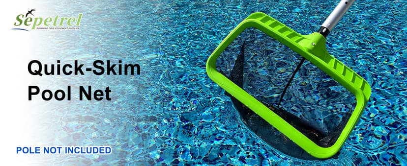 Sepetrel Swimming Pool Leaf Skimmer Net,Reinforced Frame Deep Rake Net