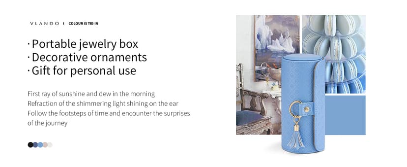 Vlando Viaggio Small Jewelry Case Box, Travel Essential Accessories for Women, Gifts for Travelers Couples Mom Friends, Bridesmaid