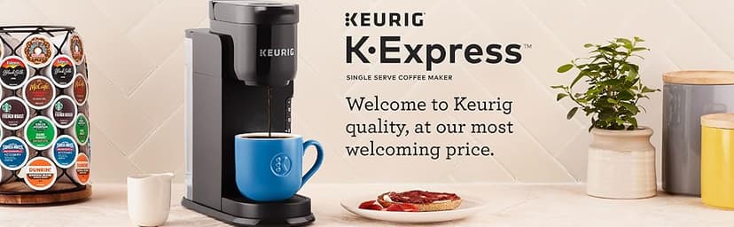 Keurig K-Express Single Serve K-Cup Pod Coffee Maker, 3 Brew Sizes, Strong Button Feature, 42oz Removable Reservoir, Black