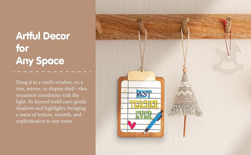 Arizona Gifts Cactus Ornament – Southwestern Decor Handmade Wooden Christmas Ornaments 2025, Unique Cactus Decor with Sun Desert Scene, Rustic Holiday Gift Idea for Home Tree Decoration