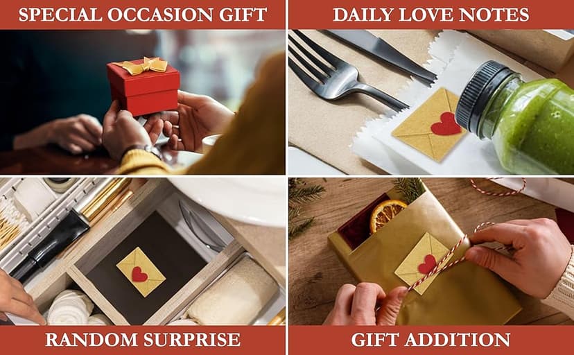 60 Love Notes For Him Her - Anniversary Card Long Distance Relationship Gifts For Boyfriend Girlfriend, Cute Couple Gifts For Valentines, Birthday, Mini Envelope Lunch Notes For Husband Wife