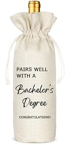 Graduation One Degree Hotter,Funny Cute Wine Bag Gift,College Graduation Gift for Him Her Grad Masters Congrats Cap-Linen Drawstring Wine Bags(5SW113) B0BPC5W9VV