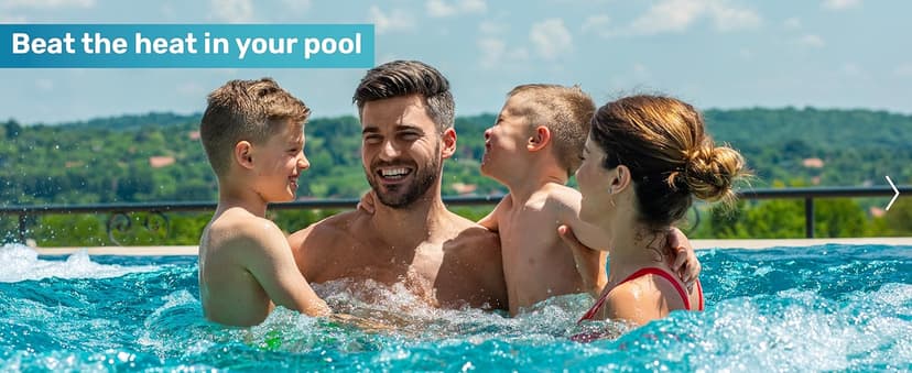 JNW 7-in-1 Pool Test Strips, 150 Quick & Accurate Test Strips for Pool Water, Spa Test Strips for Hot Tub, Chlorine Test Strips, Bromine, pH, Alkalinity, Hardness & More - Swimming Pool Test Kit