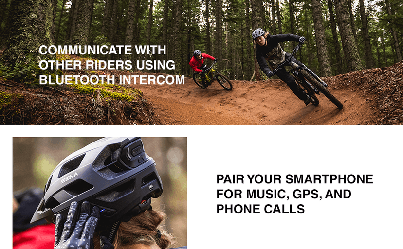 Sena M1 / M1 EVO Bluetooth and Mesh Intercom Smart Communications Mountain Bike Helmets