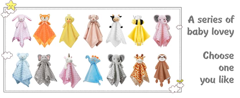 Pro Goleem Elephant Security Blanket, Soft Lovey Unisex Lovie Baby Gifts for Boys and Girls Snuggle Toy Stuffed Animal Newborn Essentials and Items Grey 16 Inch