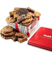 David's Cookies 5lb Assorted Cookies & Brownies Tin Gift Basket – Fresh-Baked Delicious Gourmet Treats for Sharing | Ideal Party Pack Gift Basket for Family, Friends, Holidays, & Special Occasions