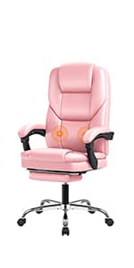 Furmax Office Executive Chair High Back Adjustable Managerial Home Desk Chair, Swivel Computer PU Leather Chair with Lumbar Support (Black)