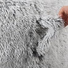 Plush Faux Fur Bean Bag Chairs, Memory Foam Filled Sofa Chair Shape Bean Bag for Adults/Teens/Kids, Ultra-Soft Lazy Sofa for Living Room Bedroom College Dorm, Grey