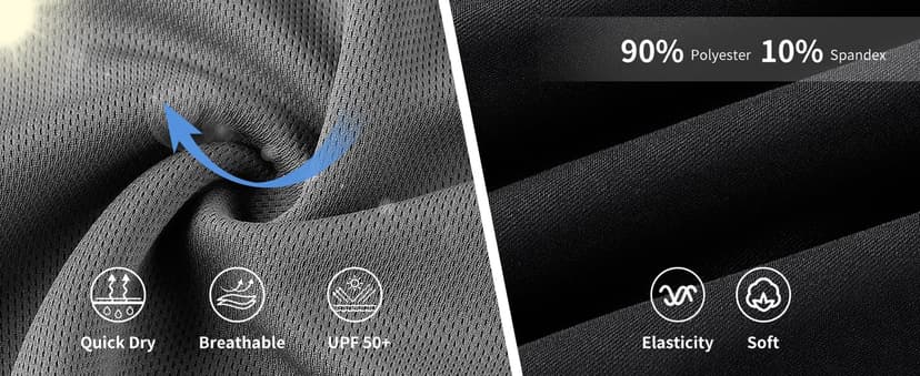 JWJ Mens 2 in 1 Running Shorts Quick Dry Gym Athletic Workout Clothes with Side Pockets