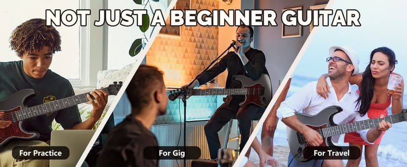 Tostar Electric Guitar: P90 Pickups, TOM Bridge & Smoked Matte Finish, 3-Way Switch, 39" Solid Body Electric Guitar for Intermediate Players, Guitarra Eléctrica Kit, Musical Birthday Gifts, Black