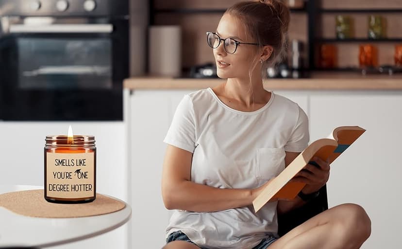 Graduation Gifts for Her/Him High School Seniors Class Of 2025 Nursing Grad Masters Degree 8th Grade College Graduation Gifts for Women Funny Congratulations Gift Candle for Sister Son Daughter Friend