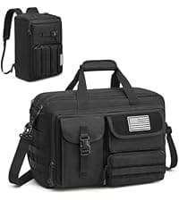 G4Free 3-in-1 Travel Duffle Bag for Men and Women, 50L Large Gym Sports Bags Tactical Military Duffle Backpack with Shoes Compartment and Wet Pocket (Black)