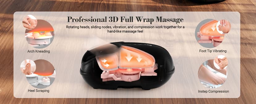 Shiatsu Foot Massager for Plantar Fasciitis with Heat & Remote Control, For Tired Feet, Seniors, Officer, Gifts for Women Men CuPiLo Foot Massager FSA Eligible HSA, 5 Compression Levels & Deep Kneading B0D25QHBS8