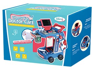 Kids Doctor Playset with Cart, Costume & Stethoscope, Role Play, Pretend Play Medical Toys, Birthday Gift Liberry Toddlers Doctor Kit Toy for Girls Boys Ages 2 3 4 5, Blue B0BYNC6XMQ