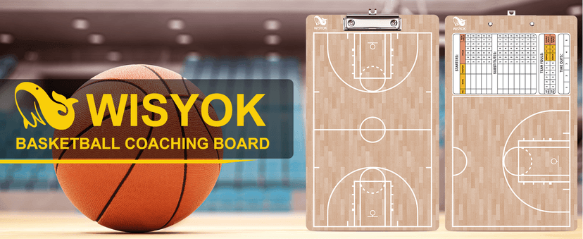 WISYOK Double-Sided Basketball Coaching Clipboard, Dry Erase Board for Coaches, Ideal Basketball Coach Gift