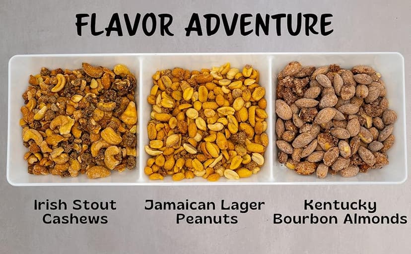 Nuts Gift Basket for Men - Cashews, Almonds, Peanuts in Unique Tin Gift Box – Birthday Gift for Men, Food Gift Basket for Men, Dad, Care Package, Assorted Nuts, Healthy Snack Gift Basket