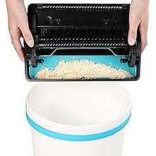 Yocada Carpet Sweeper Cleaner for Home Office Low&Undercoat Carpets Rugs Pet Hair Dust Scraps Paper Small Rubbish Cleaning with a Brush Blue