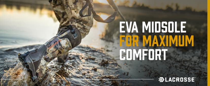 LaCrosse Alphaburly Pro 18" Hunting Boots for Men Featuring Waterproof Rubber, Adjustable Gusset, and EVA Footbed