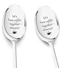 PRSTENLY Wedding Gifts for Couples 2025, 2 Pcs His and Hers Ice Cream Spoon Anniversary Engagement Gifts for Couple Him Her Boyfriend Girlfriend Graduation Christmas Birthday